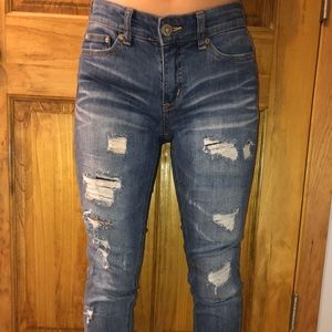 distressed jeans